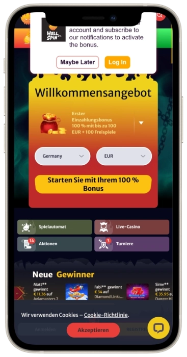 HellSpin Mobile App